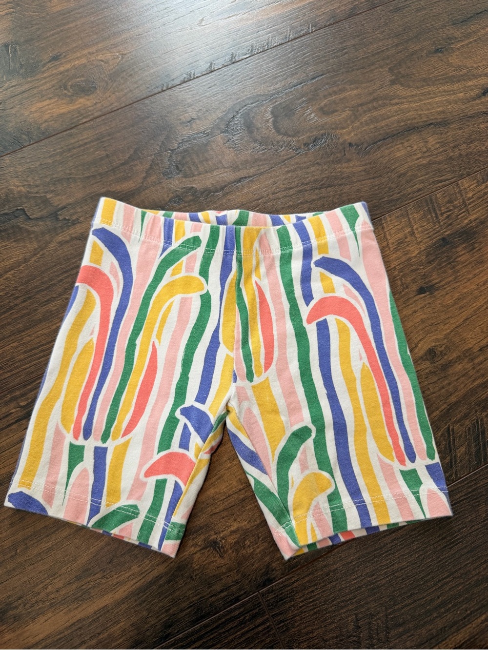 Tea Collection Girls Printed Bike Shorts  Rainbow Pineapple Stripe Size 3